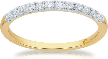 La Joya 1/10 - 1/2 CT TW Certified Lab Grown Diamond Bands for Women - 10K White