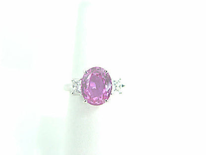 SAPPHIRE PINK OVAL SHAPE 9.62X 7.75X 4.46MM DIAMOND