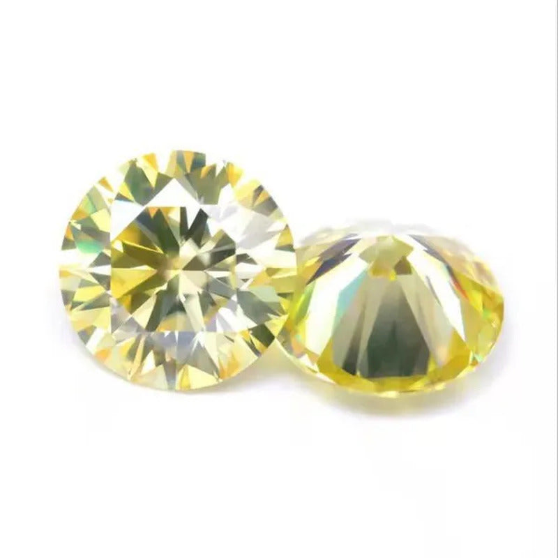 1Ct Yellow Diamond round Excellent Cut Loose Gemstone VS1 without GIA Certificat