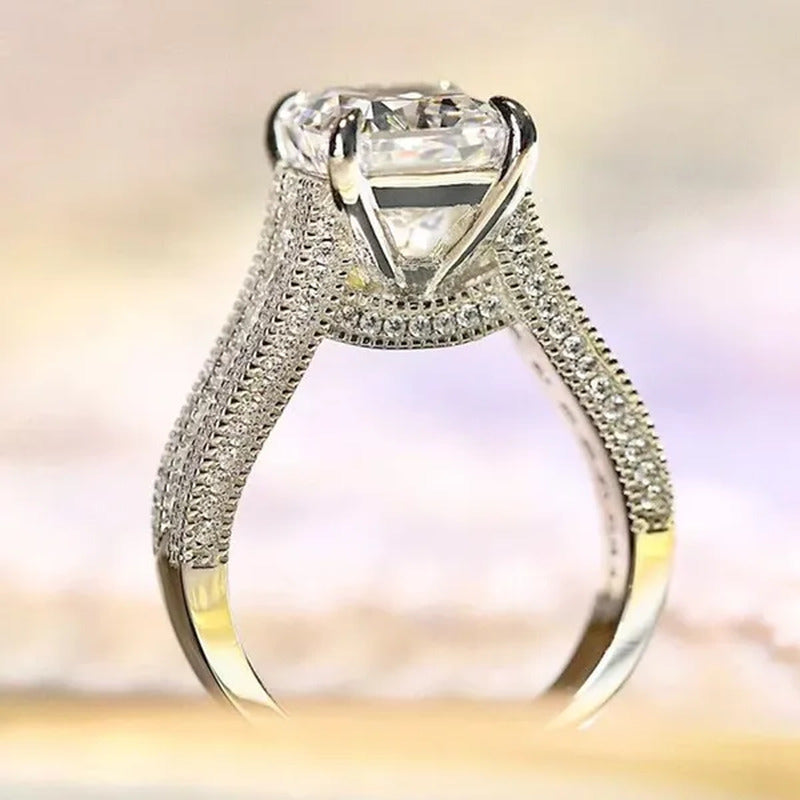 Luxury Woman Fashion Accessories Shiny 925 Sterling Silver Natural White Sapphir