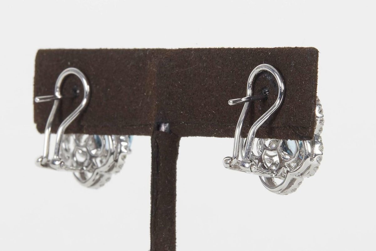 aquamarine diamond earring