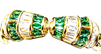 EMERALD MARQUISE SHAPE DIAMOND TAPERED BAGUETTE ROUND
