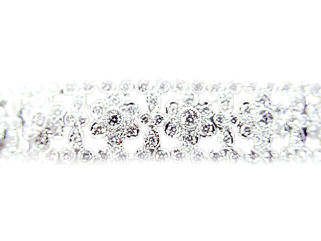 DIAMOND ROUND BR SHAPE FLUERETTE STYLE BRACELET 285 STONE DIAMOND BRACELET