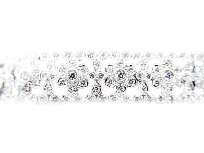 DIAMOND ROUND BR SHAPE FLUERETTE STYLE BRACELET 285 STONE DIAMOND BRACELET