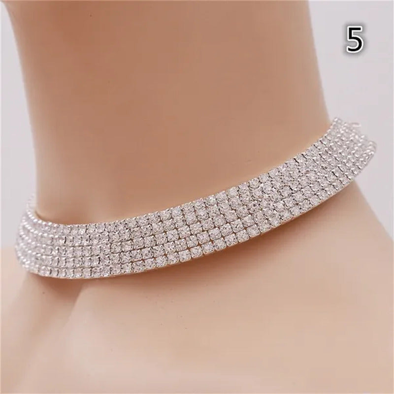 Best Valentine'S Day Gift! Hot Sale New Women Rhinestone Collar Necklace Choker