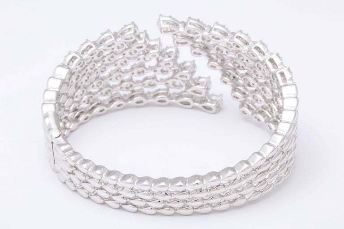 Diamond Bangle Cuff Bracelet