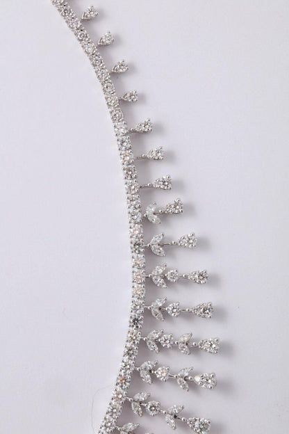 Over 20 Carat Diamond Drop Necklace  22.06 carats  18k white gold