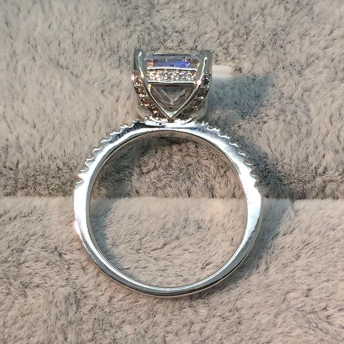 Jewelry 3 Carat CZ Engagement Rings Simulated Diamond Engagement Ring for Women