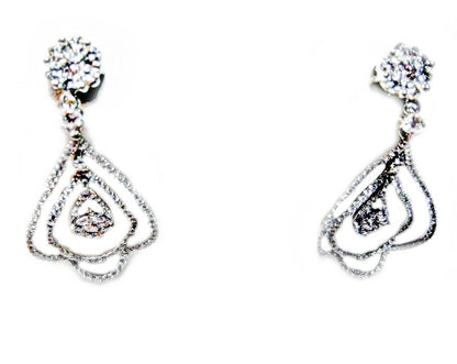 2.00 CT F COLOR VS1/2 CLARITY GRADE DIAMOND EARRING ROUND SHAPE 18 K WHITE GOLD
