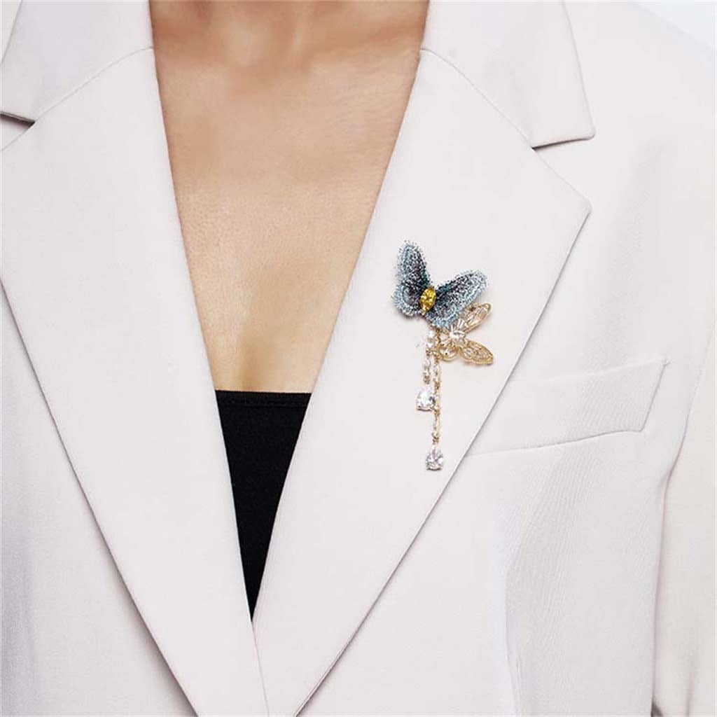 CZDYUF Brooch Temperament Vintage Embroidery Fabric Tassel Brooch Sweater Coat P
