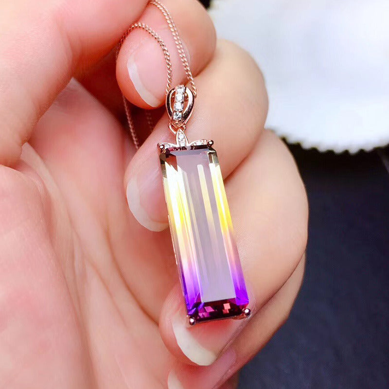 Amethyst Ring Pendant Earrings Sterling Silver Oversized Gem Living Mouth Hypoal