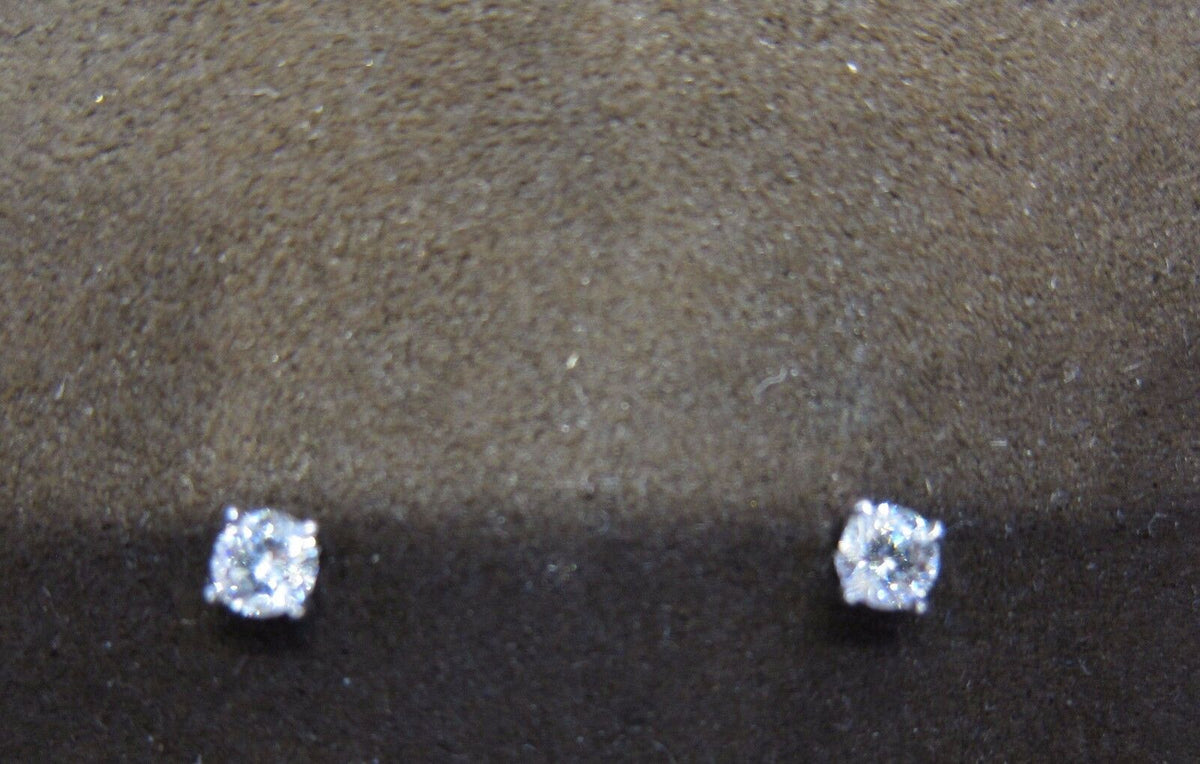DIAMOND STUD EARRING .32 CT TOTAL WEIGHT