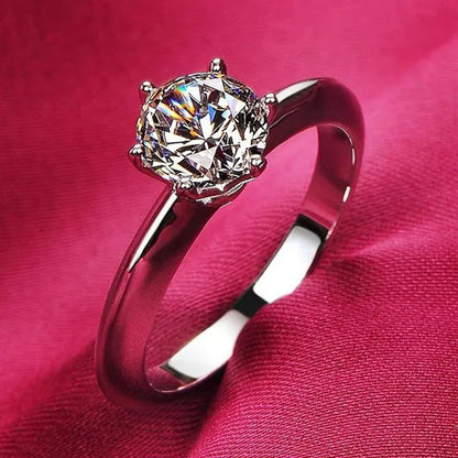 Forever Fade Platinum Ring Women'S High Quality Zircon Ring Original Tibetan Sil