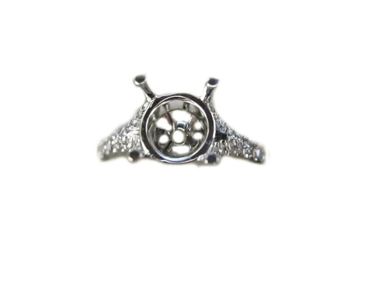 DIAMOND SPLIT SCHANK HALF WAY SET FOR 4.00 MM STONE DIAMOND ENGAGEMENT SETTING