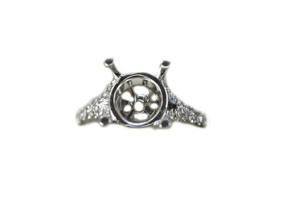 DIAMOND SPLIT SCHANK HALF WAY SET FOR 4.00 MM STONE DIAMOND ENGAGEMENT SETTING