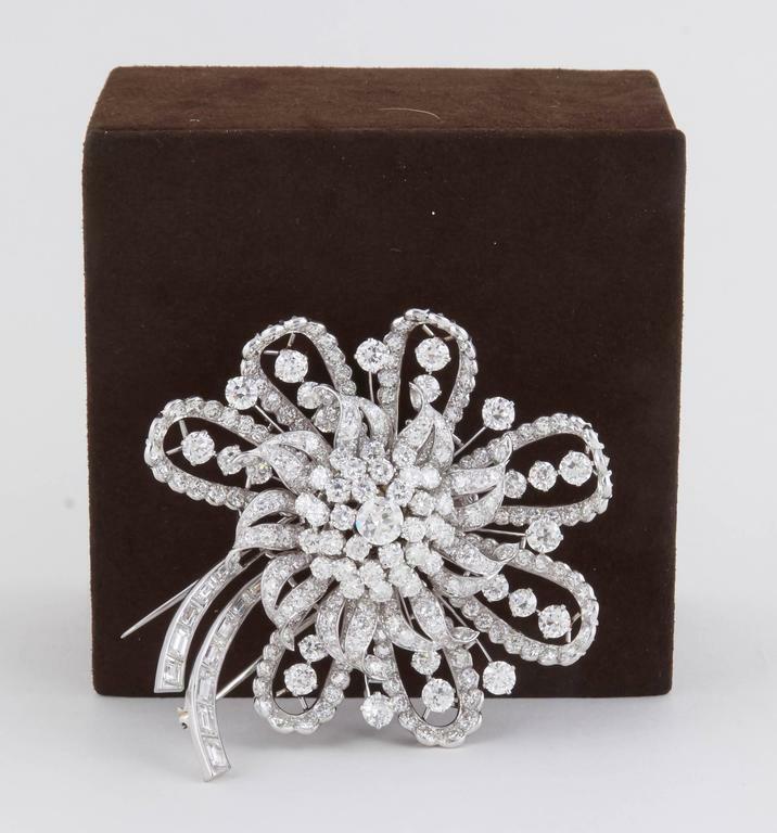 DIAMOND ANTIQUE PIN DIAMOND BROOCH CIRCA DIAMOND PI 1930'S ESTATE DIAMOND BROOCH