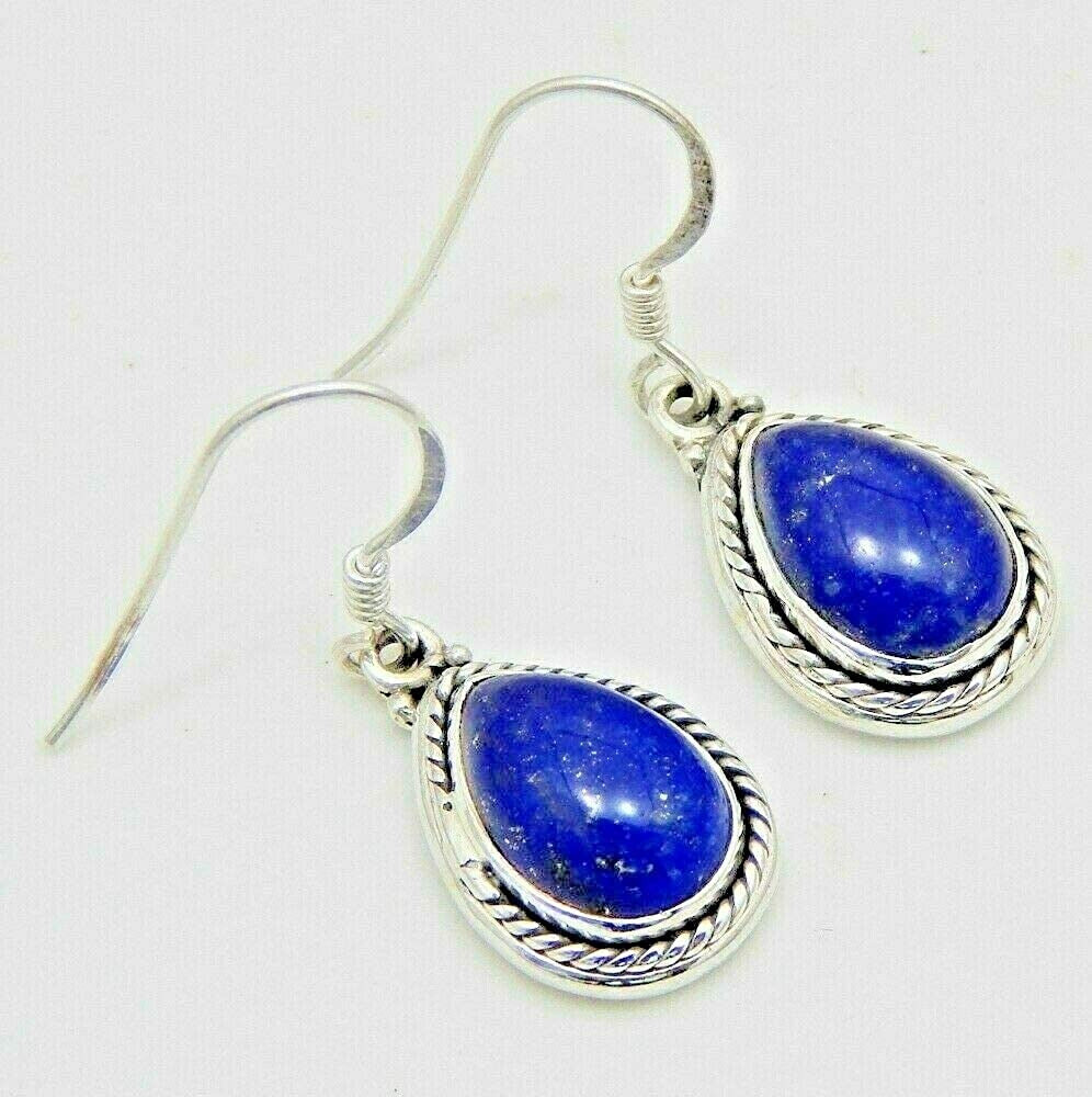 Lapis Lazuli Gemstone Earring 925 Sterling Silver Earring Gemstone Jewelry Silve