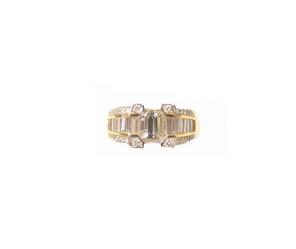 LABORATORY CERTIFIED EMERALD CUT CENTER DIAMOND 2.03 C