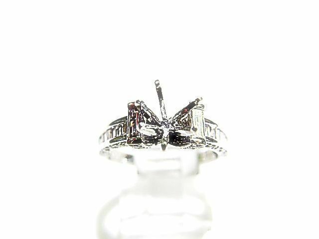 DIAMOND BAGUETTE CHANNEL SET ROUND BR FRONT BACK SET DIAMOND SETING DIAMOND RING