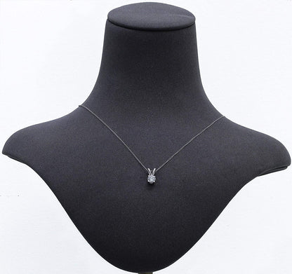 Certified 1/7Ctw - 1Ctw round Diamond Solitaire Pendnat Available in 14K White a