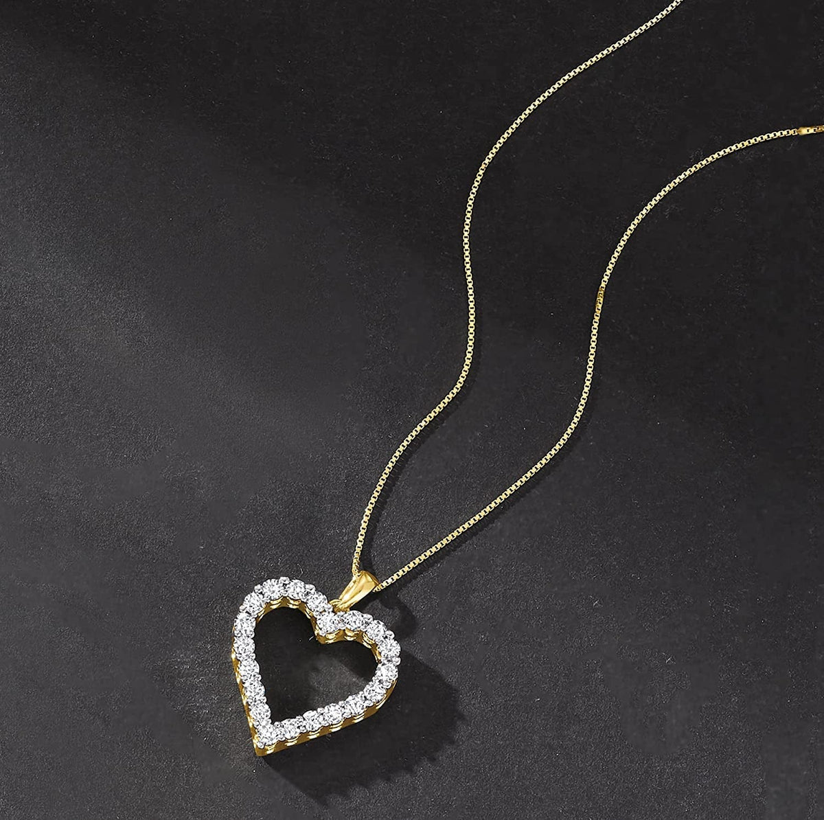 0.30 Ct. T.W. Diamond Heart Pendant Necklace