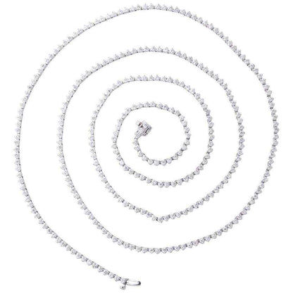 Diamond Tennis Opera Necklace