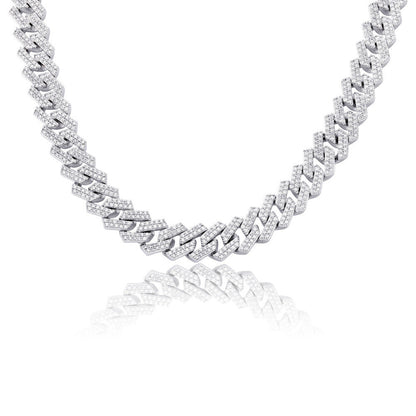 Diamond Shaped Cuban Chain Hip Hop Men'S Necklace