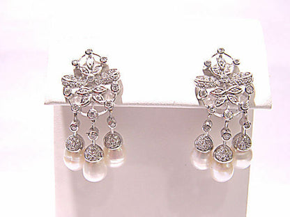 ROUND BRILLIANT SH BEZEL AND PRONG SET DIAMOND SET TOTAL 6 FRESH WATER PEARL