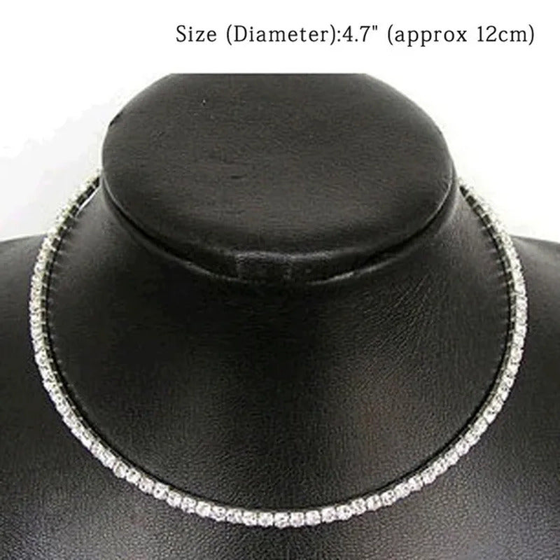 Hot Sale Bling Diamante Choker Prom Bridal Xmas Party Gift