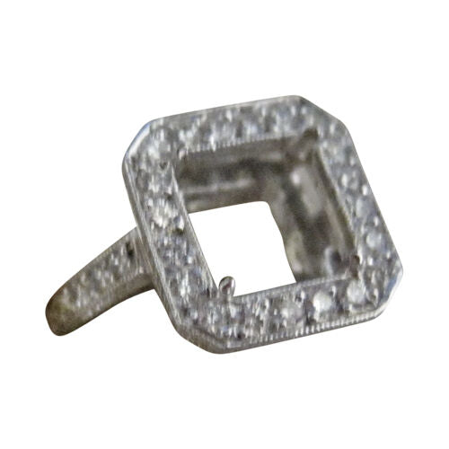 DIAMOND SETTING SQUARE BOX TOP SET SIDE HALF WAY SET