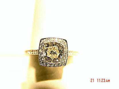 GIA DIAMOND CUSHION BRILLIANT ROUND SIDE BRILIANT I COLOR VS2 CLARITY ENGAGEMENT