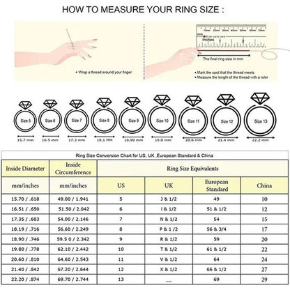 Rings for Women Fashion Diamond Ring 925 Sterling Silver Natural White Sapphire