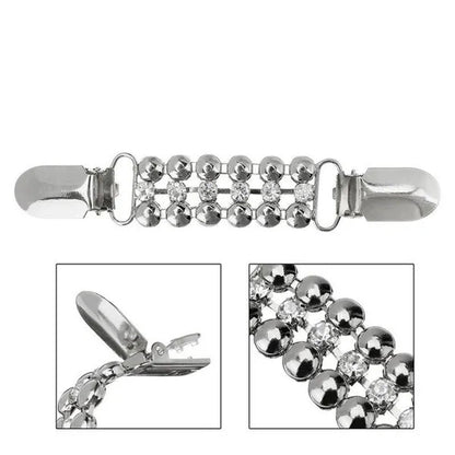 Hollow Crystal Brooch for Women Cardigan Clip Brooch Shawl Clip/ Scarf Clip Swea