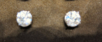 DIAMOND STUD EARRING ROUND BRILLIANT DIAMOND TWO, 2.45 CT TOTAL WEIGHT EARRING