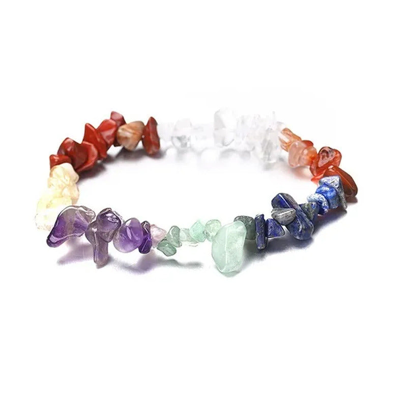 1 PC Chakra Bracelets Stone Beads Chips Single Strand Women Yoga Bracelets Lazul