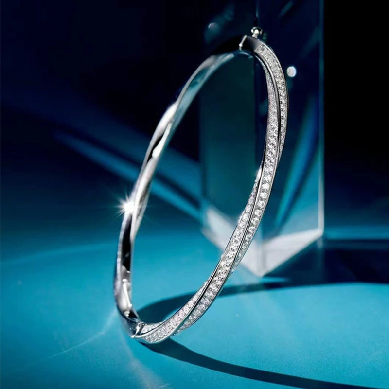 925 Sterling Silver Lab Sapphire High Carbon Diamond 18K Gold Plated