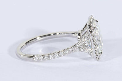 2 Carat GIA Cushion Cut Engagement Ring Set in a Delicate Handmade Setting