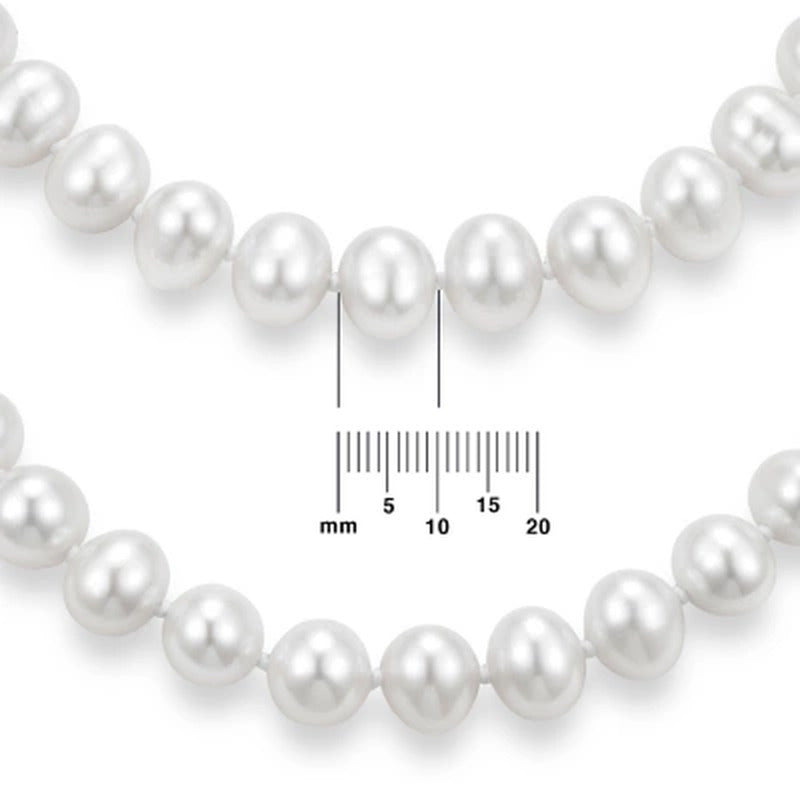 9-10 Mm White Cultured Freshwater Pearl 64" Endless Necklace