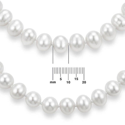 9-10 Mm White Cultured Freshwater Pearl 64" Endless Necklace