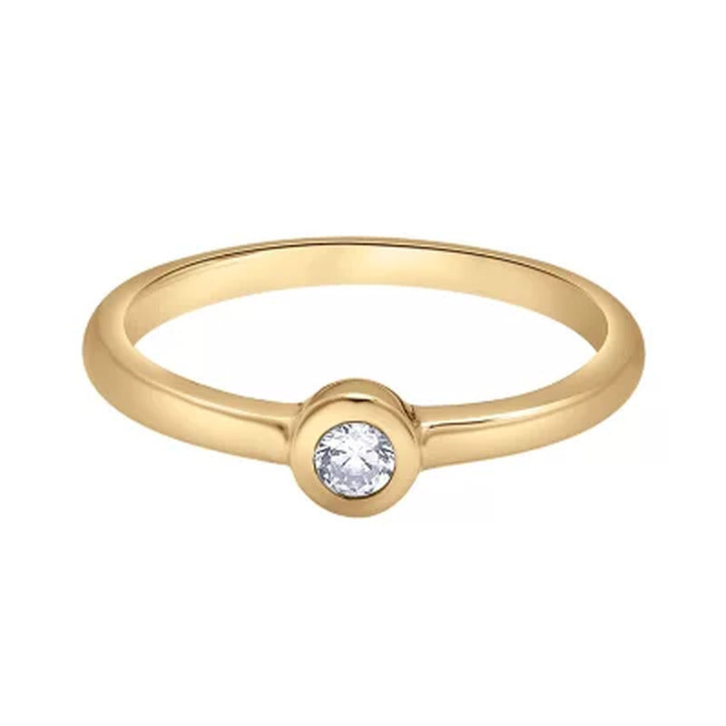0.10 CT. T.W. Diamond Single Stone Ring in 14K Gold (I, I1)