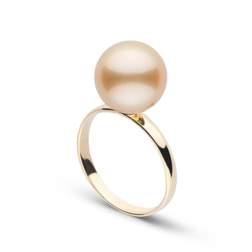 Classic Collection 10.0-11.0 Mm Golden South Sea Pearl Ring