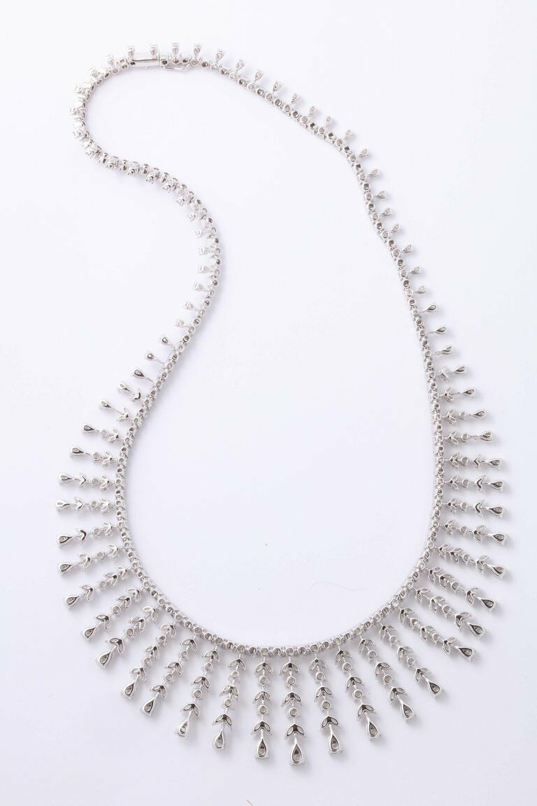 Over 20 Carat Diamond Drop Necklace  22.06 carats  18k white gold