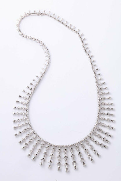 Over 20 Carat Diamond Drop Necklace  22.06 carats  18k white gold