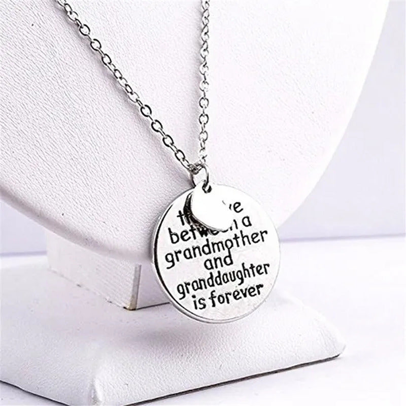 Ladies Fashion round Tag Necklace Holiday Gift Fashion Jewellery