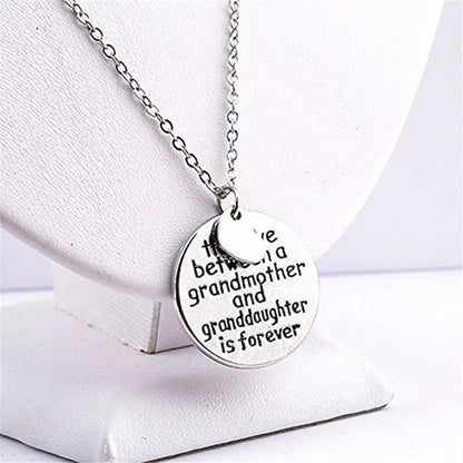 Ladies Fashion round Tag Necklace Holiday Gift Fashion Jewellery