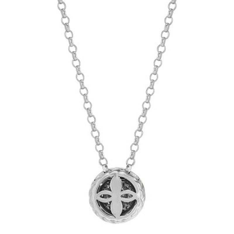 0.20 CT. T.W. Diamond Halo Pendant and Earring Set in Sterling Silver and 14K Ye