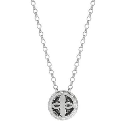 0.20 CT. T.W. Diamond Halo Pendant and Earring Set in Sterling Silver and 14K Ye