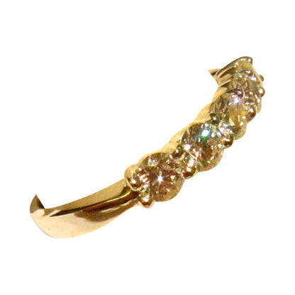 DIAMOND FIVE ROUND BRILLIANT COMMON PRONG SET BAND