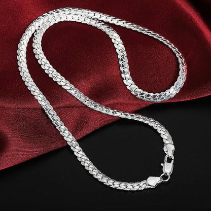 8/16/18/20/24Inch 18K Gold/925 Sterling Silver Luxury Brand Design Noble Necklac