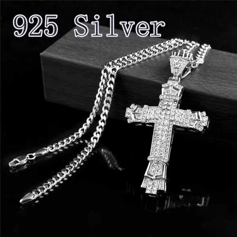 Tide Men'S 2018 Fashion Jewelry 24K Gold 925 Silver DIAMOND Pendant Stainless St